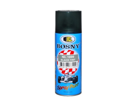 Аэрозольный Акриловый Лак «Bosny» Spray Тонировочный, Чёрный, 520мл (NO.1000)