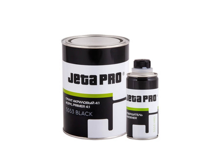 Акриловый Грунт-Наполнитель «Jeta Pro» 2к Acryl Primer 4+1 с Отвердителем, Черный, 800мл (5553)