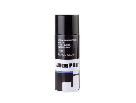Аэрозольная Алкидная Краска «Jeta Pro» 1к Black Gloss, Чёрная Глянцевая, 400мл (5581-204)
