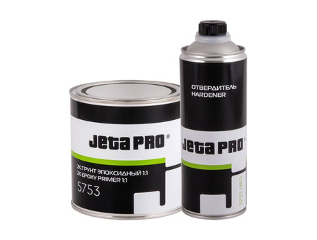 Эпоксидный Грунт-Изолятор «Jeta Pro» 2к Epoxy Primer 1:1 c Отвердителем, Серый, 500мл (5753)