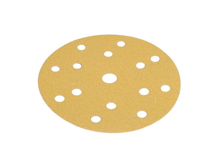 Круг Шлифовальный «Mirka» Gold, Липучка, 150мм, 15 Отверстий, P180 (2361109918)