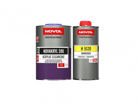 Лак Акриловый «Novol» Novakryl VHS 590 2+1 с Отвердителем, Бесцветный 1л (38091)