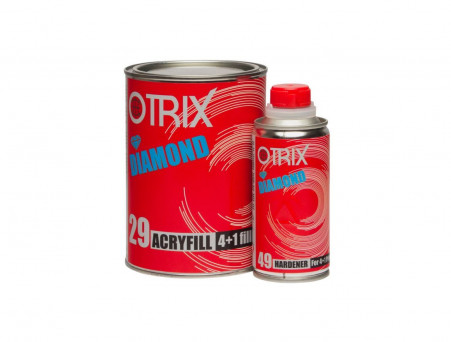 Акриловый Грунт «Otrix» 2к 29 Diamond Filling Primer 4+1 с Отвердителем, Черный, 400мл