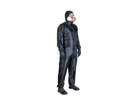 Комбинезон Малярный «Jeta Safety» Ninja JPC-75BL Многоразовый c Капюшоном, Антистатический, Полиэфир 55г/м2, S (JPC75BL/S)