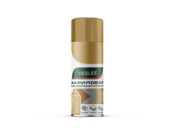 Аэрозольная Краска «Veslee» Spray Acryl Paint Металлик, Золотая, 520мл