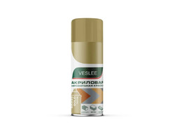 Аэрозольная Краска «Veslee» Spray Acryl Paint Металлик, Латунь, 520мл