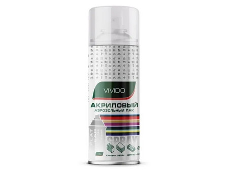 Аэрозольный Акриловый Лак «Vivido» Универсальный, Глянцевый, 520мл (VICG)