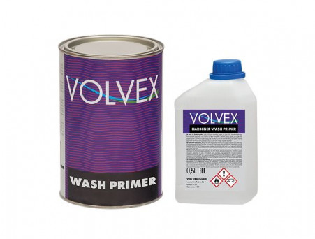 Реактивный Грунт «Volvex» 2к Wash Primer 2:1 с Отвердителем, Светло-Жёлтый 1 л
