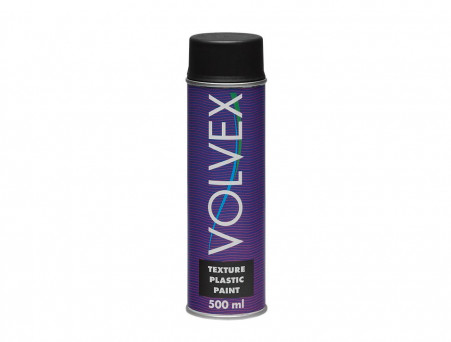 Аэрозольная Краска «Volvex» Aerosol Texture Plastic Paint, Структурная, Черная 500 мл