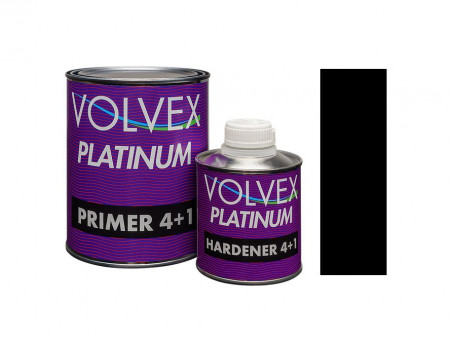 Акриловый Грунт «Volvex» 2к Filling Primer Platinum 4+1 с Отвердителем, Черный 1 л