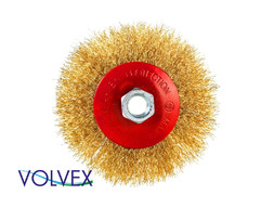 Кордщетка Радиальная «Volvex» VX-4001, Омедненная Сталь, Резьба M14, 100мм