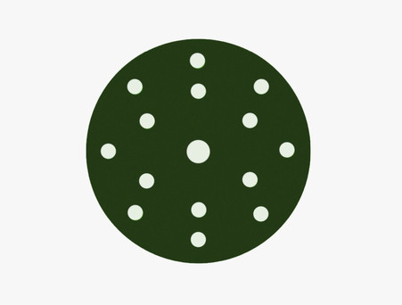 Круг Шлифовальный «Volvex» VX-Green, Липучка, 150 мм, 15 Отверстий, P1000