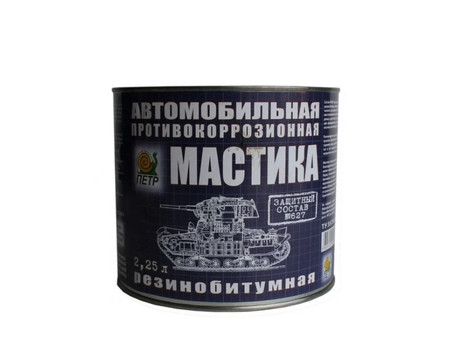 Полусинтетическая Мастика «Пётр» 627, Резинобитумная, 2,25л (627RB225L)