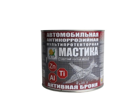 Полусинтетическая Мастика «Пётр» 634 Активная Броня, Мультипротекторная, 2,25л (634AB225L)