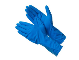 Латексные Перчатки «Gward» Deltagrip High Risk, Неопудренные, Синие, L