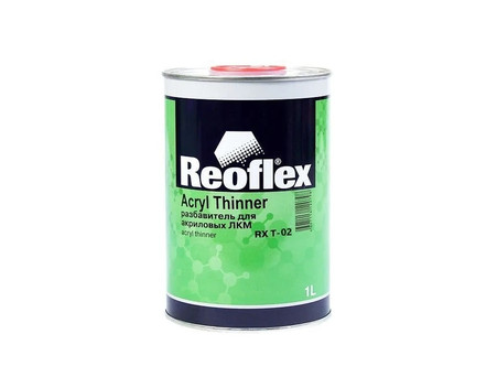 Разбавитель «Reoflex» RX T-02 Acril Thinner Slow для Акриловых ЛКМ, Медленный, 1л