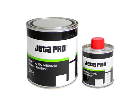 Акриловый Грунт-Наполнитель «Jeta Pro» 2к  Filling Primer 5+1 с Отвердителем, Серый, 800мл (5758)