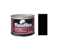 Грунт-Эмаль «Reoflex» 1к RX E-01 DTM Coat на Металл, Черный Матовый, 500г