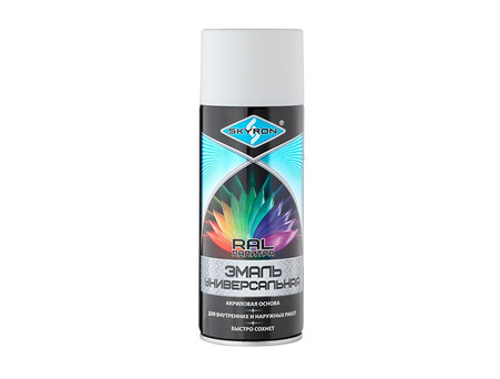 Аэрозольная Краска «Skyron» Spray Acryl Paint, RAL9003 Белая Матовая, 520мл (SR-10903)