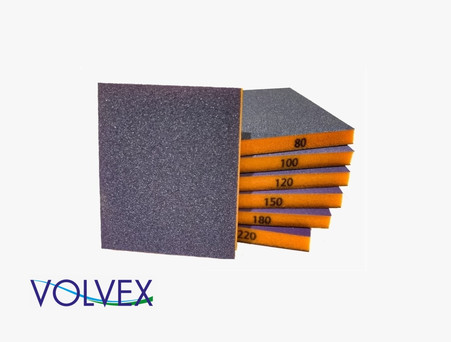 Шлифовальная Губка «Volvex» VX-Sponge Orange WPF, Водостойкая, 120x98x13мм, P220