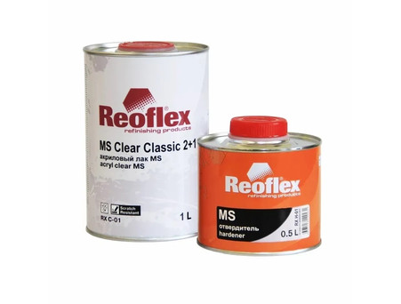 Акриловый Лак «Reoflex» 2к RX C-01 MS Clear Classic 2+1 с Отвердителем, 1л