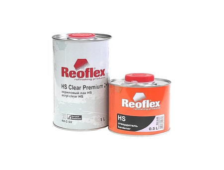 Акриловый Лак «Reoflex» 2к RX C-02 Clear Premium HS 2:1 с Отвердителем, 1л