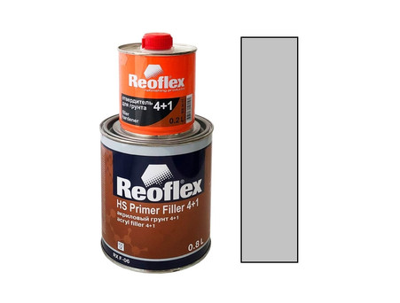 Акриловый Грунт «Reoflex» 2к RX F-06 HS Primer Filler 4+1 с Отвердителем, Серый, 800мл