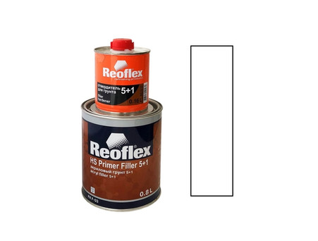 Акриловый Грунт «Reoflex» 2к RX F-03 5+1 HS Primer Filler с Отвердителем, Белый, 800мл