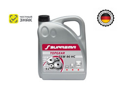 Масло Трансмиссионное «Suprema» Topgear 75W-90 HC GL4/GL5, Синтетическое, 5л (ЧЗ)