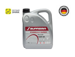 Масло Моторное «Suprema» Formula Super 15W-40, Минеральное, 4л (ЧЗ)