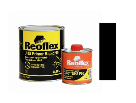 Акриловый Грунт «Reoflex» 2к UHS 90 RX F-07 4+1 Primer Rapid c Отвердителем, Черный, 800мл
